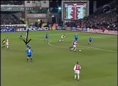 That’s Bergkamp’s marker, in a different postcode at this stage